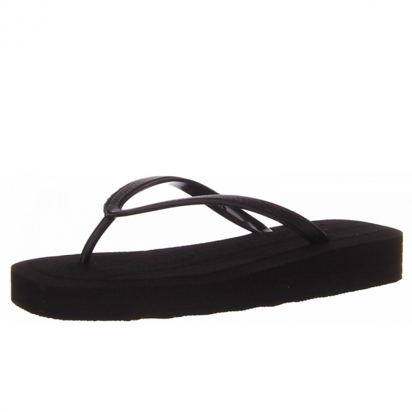 Tamaris pantolette Zehentrenner in schwarz