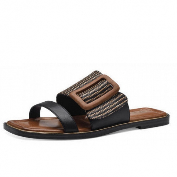 Tamaris pantolettemodel 2710442 Pantolette in schwarz-kombiniert