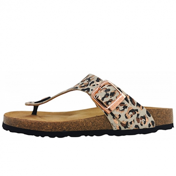 Tamaris Pantolette in beige/leo 490