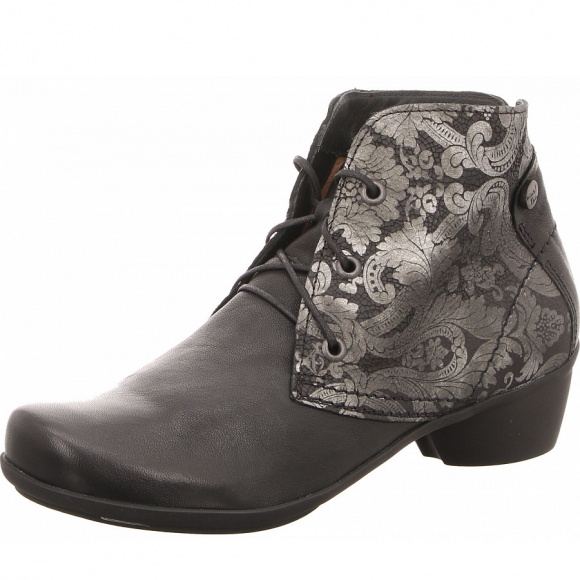 Think Stiefel in schwarz kombi.