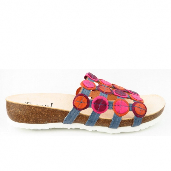 Think JULIA denim kombi Pantolette in DENIM/KOMBI