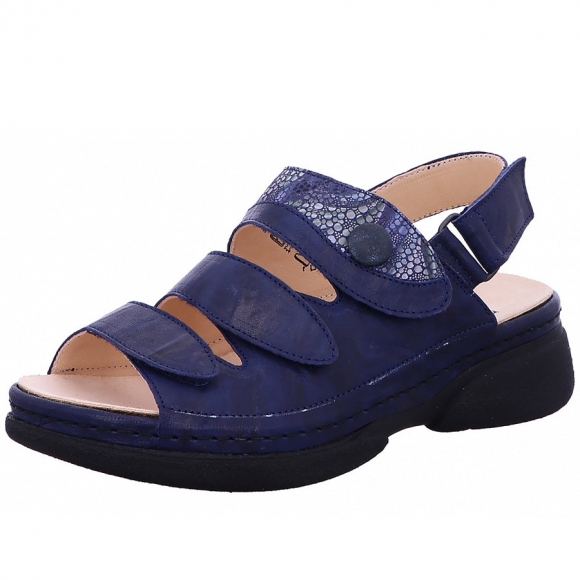 Think Sandaletten in indigo kombi