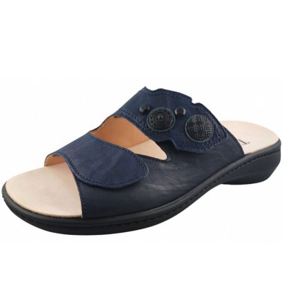 Think Pantoletten in Indigo/Kombi