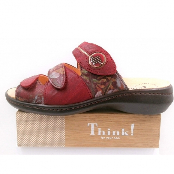 Think Camilla cherry kombi. Pantolette in cherry