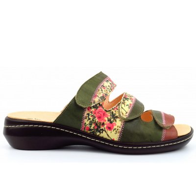 Think Camilla oliv komb. Pantolette in olive/combi Think Camilla oliv komb. Pantolette in olive/combi