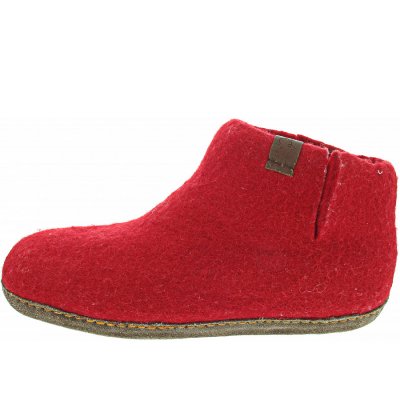 tofvel Mula Hausschuh in red