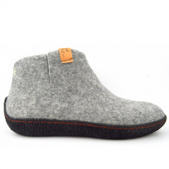 tofvel Rabara marble light grey Hallenschuh in light grey