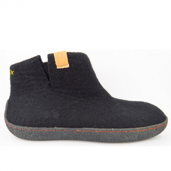 tofvel Rabara black GS Hausschuh in schwarz