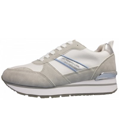Tom Tailor Sneaker in grey-white