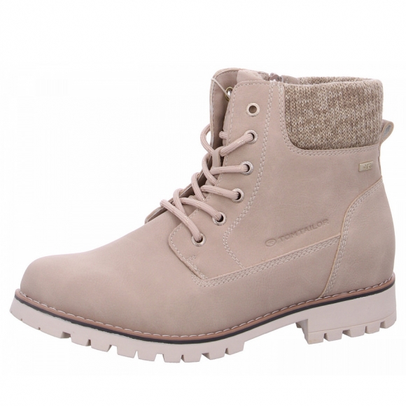 Tom Tailor Schnürstiefel in cream