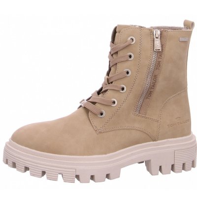 Tom Tailor Schnürstiefelette in beige