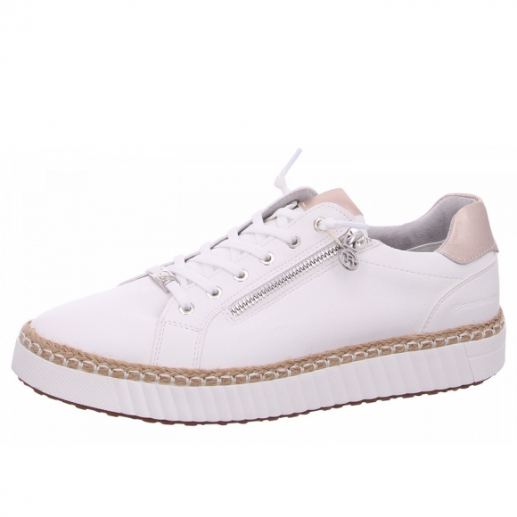 Tom Tailor Sneaker in white marble