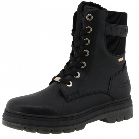 Tom Tailor Schnürstiefel in black
