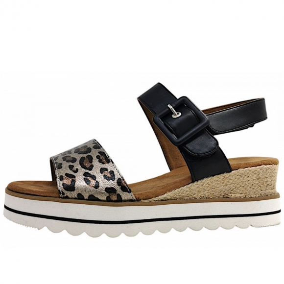 Tom Tailor Sandalette in silver/black