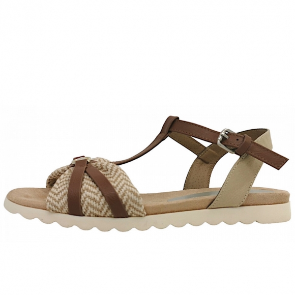Tom Tailor Sandalette in creme/ sand