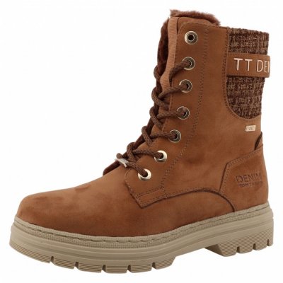 Tom Tailor Schnürstiefel in hazel