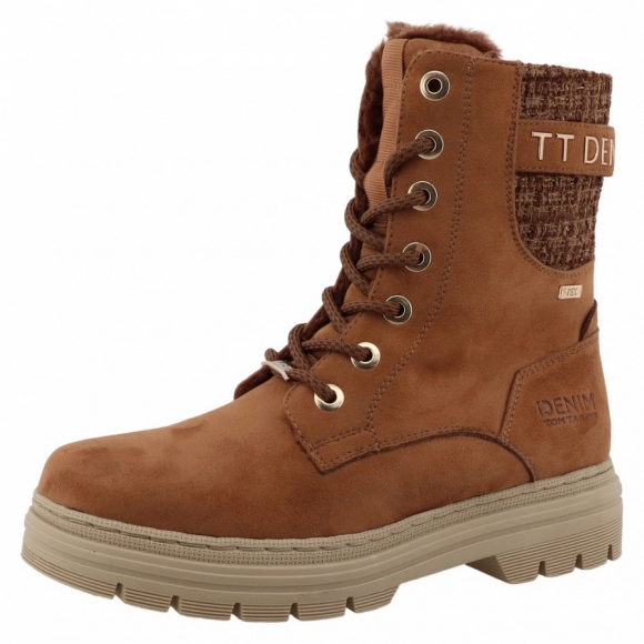 Tom Tailor Schnürstiefel in hazel