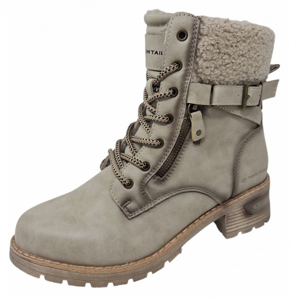 Tom Tailor Schnürstiefel in taupe