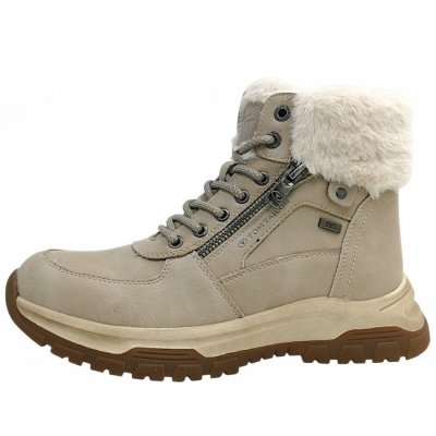 Tom Tailor Schnürstiefel in cream
