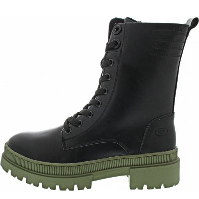 Tom Tailor Schnürstiefel in black-olive Tom Tailor Schnürstiefel in black-olive