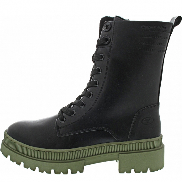 Tom Tailor Schnürstiefel in black-olive