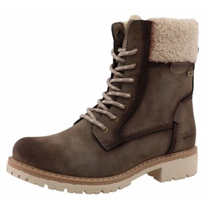 Tom Tailor Schnürstiefel in taupe