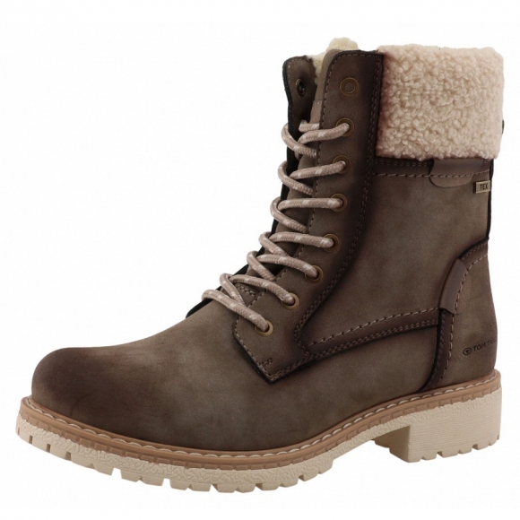 Tom Tailor Schnürstiefel in taupe
