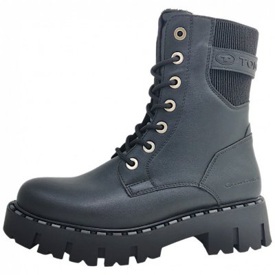 Tom Tailor Schnürstiefel in black