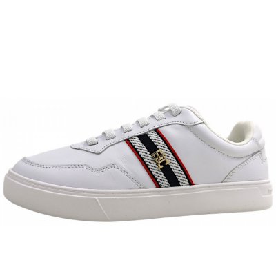 Tommy Hilfiger TH Webbing Cupsole sportlicher Schnürer in white YBS
