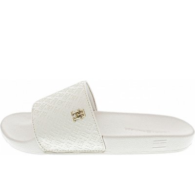 Tommy Hilfiger Monogram Poolside Pantolette in ancient white Tommy Hilfiger Monogram Poolside Pantolette in ancient white