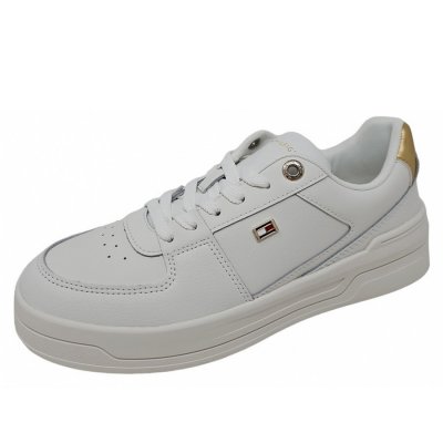 Tommy Hilfiger Essential Basket Sneaker in ecruweiss gold Tommy Hilfiger Essential Basket Sneaker in ecruweiss gold