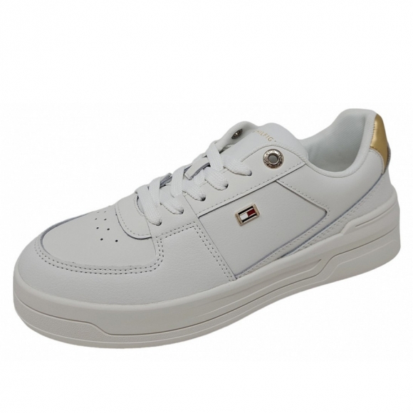Tommy Hilfiger Essential Basket Sneaker in ecruweiss gold