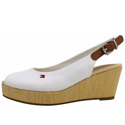 Tommy Hilfiger CONIC ELBA SLING BACK WED Sandale in YBL Ecru Tommy Hilfiger CONIC ELBA SLING BACK WED Sandale in YBL Ecru