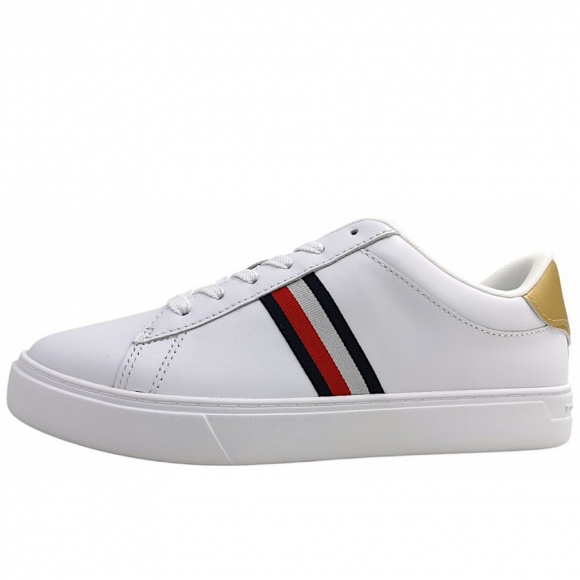 Tommy Hilfiger Essential Court sportlicher Schnürer in white YBS