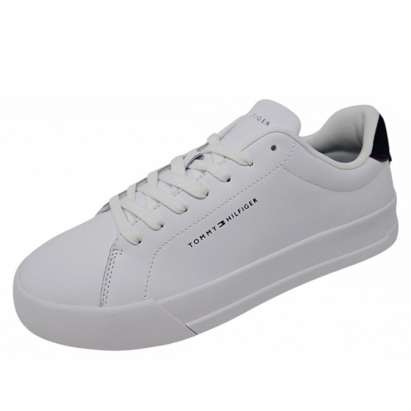Tommy Hilfiger TH Court LTH Detail Ess. Sneaker in weiss hellblau