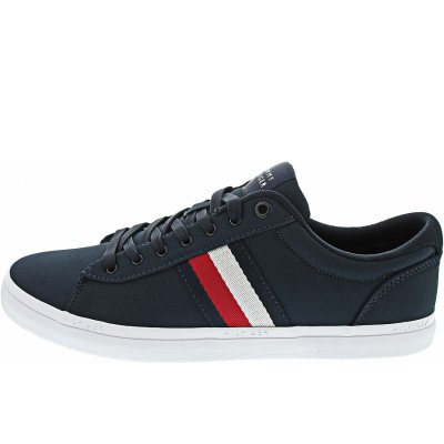 Tommy Hilfiger Iconic Vulc Stripes Mesh Sneaker in desert sky