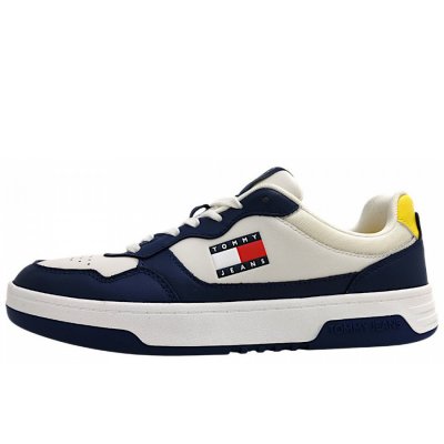 Tommy Hilfiger TJM Cupsole Leather Ess sportlicher Schnürer in velvet blue C67
