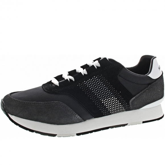 Tommy Hilfiger Corporate Mix Runner Sneaker in black