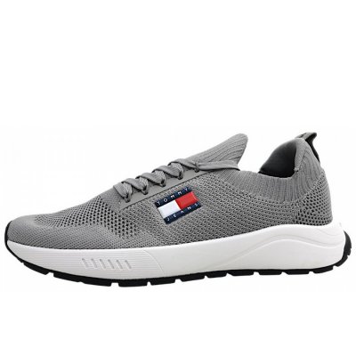 Tommy Hilfiger TJM Runner Knit sportlicher Schnürer in granite road PRZ Tommy Hilfiger TJM Runner Knit sportlicher Schnürer in granite road PRZ