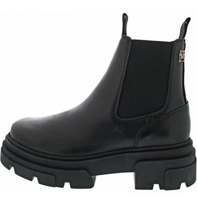 Tommy Hilfiger Combat Leather Low Chelse Chelsea Boot in black Tommy Hilfiger Combat Leather Low Chelse Chelsea Boot in black