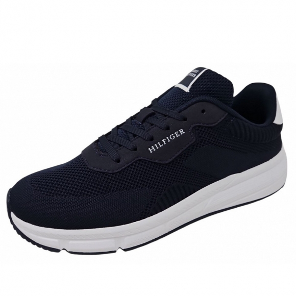 Tommy Hilfiger Lightwight RWB Knit Sneaker in desert sky blau