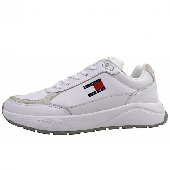 Tommy Hilfiger TJM Runner sportlicher Schnürer in YBR White