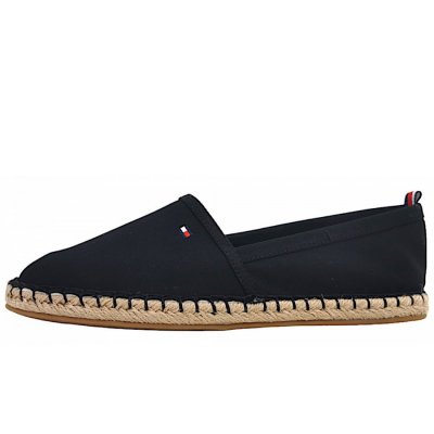 Tommy Hilfiger BASIC TOMMY FLAT ESPADRIL Slipper in BDS Black