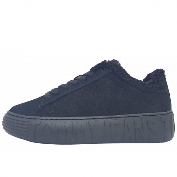 Tommy Hilfiger New Cupsole Leat WL Schnürer in BDS- Black