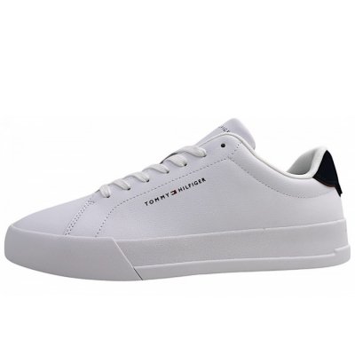 Tommy Hilfiger TH Court LTH Detail sportlicher Schnürer in white/desert sky 0LD