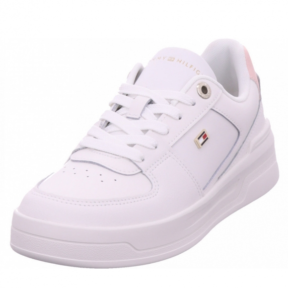 Tommy Hilfiger flag basket sneaker Halbschuh in weiß-gemischt