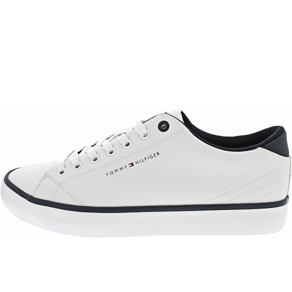 Tommy Hilfiger Hi Vulc Core Low Leather Sneaker in white