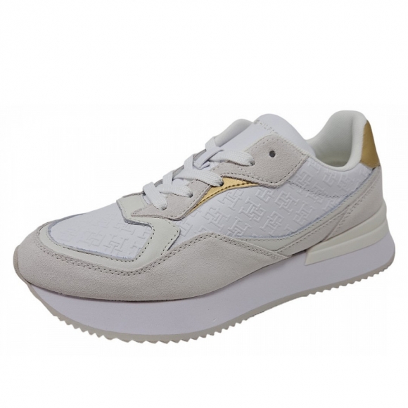 Tommy Hilfiger Lux Monogram Runner Sneaker low in white