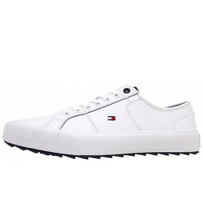 Tommy Hilfiger Core Vulc Cleated LTH Schnürer in YBS White