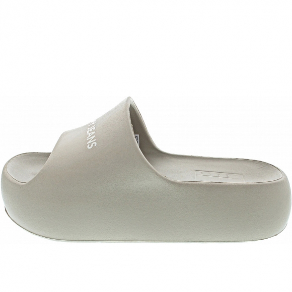 Tommy Jeans TJW Chunky Flatform Slide Pantolette in pleasant clay